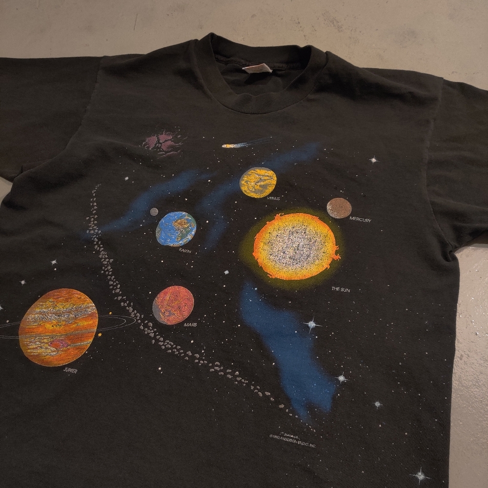 Vintage 1990 space double sided graphic tee